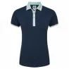 FJ Gingham Trim Sleeve Navy