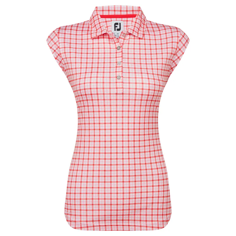 FJ Gingham Trim Sleeve Red