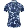 Kjus Women Enya Printed Polo S/S Icy Blue/Atlanta Blue